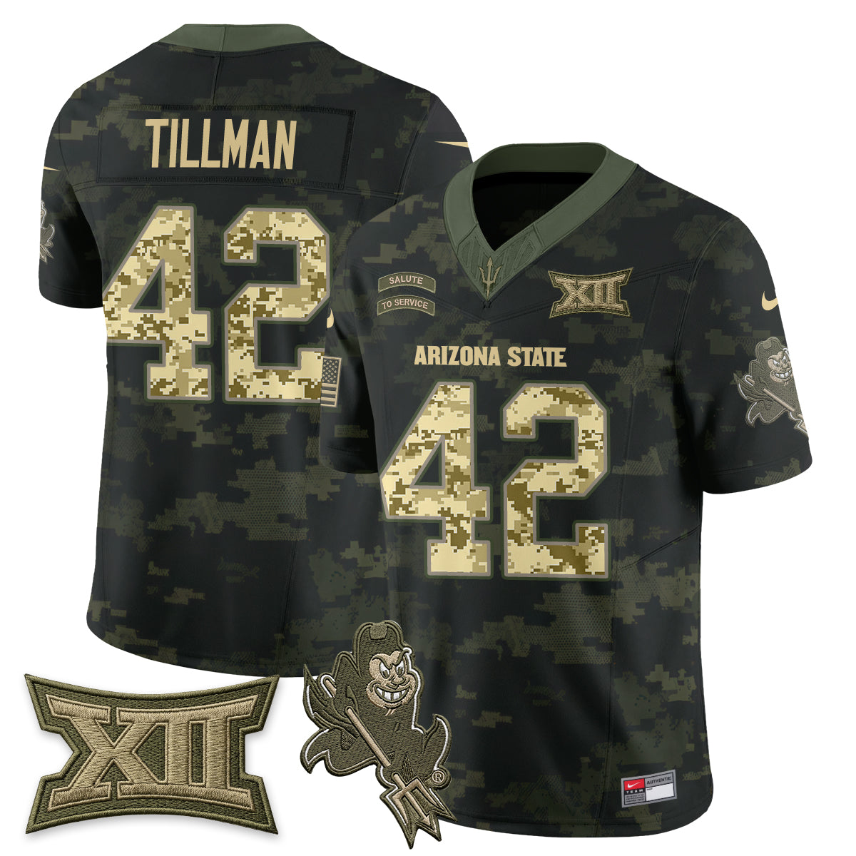 Arizona State Sun Devils 2026 Salute to Service Vapor Jersey - Stitched