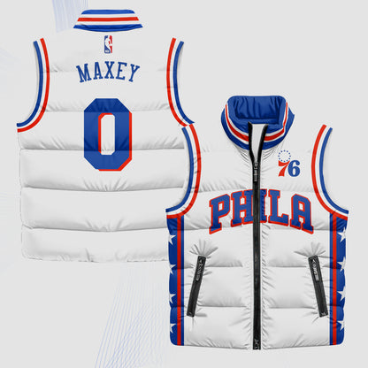 PHI Superteam 24th Season Patch Puffer Vest - Printed