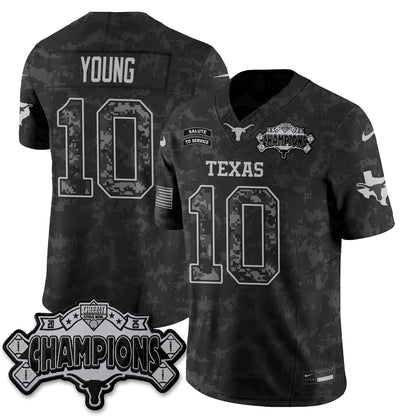 Texas Longhorns 2026 Salute to Service Vapor Jersey - Stitched