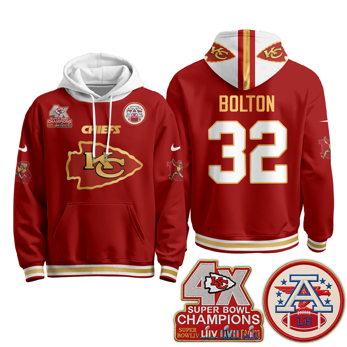 KC 4X Champs Gold Edition Fleece Hoodie - Printed