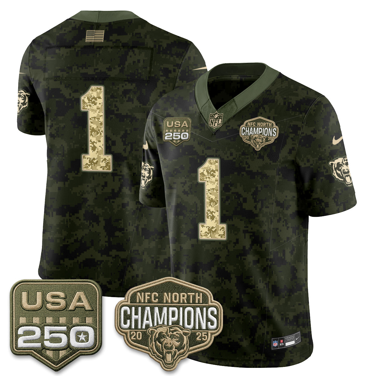 Chicago Bears 2026 Salute to Service Edition Vapor Jersey V2 - Stitched