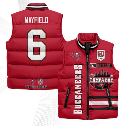 TB "Raise the Flags" Puffer Vest - Printed