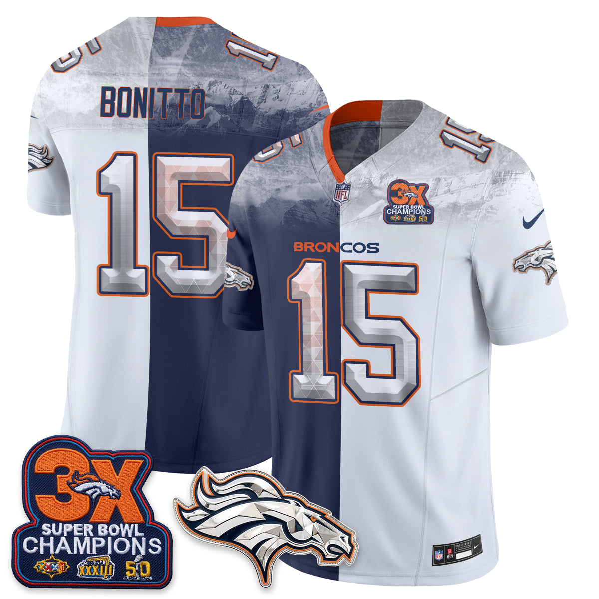 DEN Mile High Split Edition Vapor Jersey - Stitched