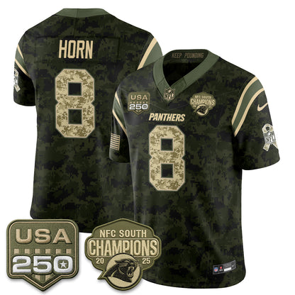 Carolina Panthers 2026 Salute To Service Edition Vapor Jersey - Stitched