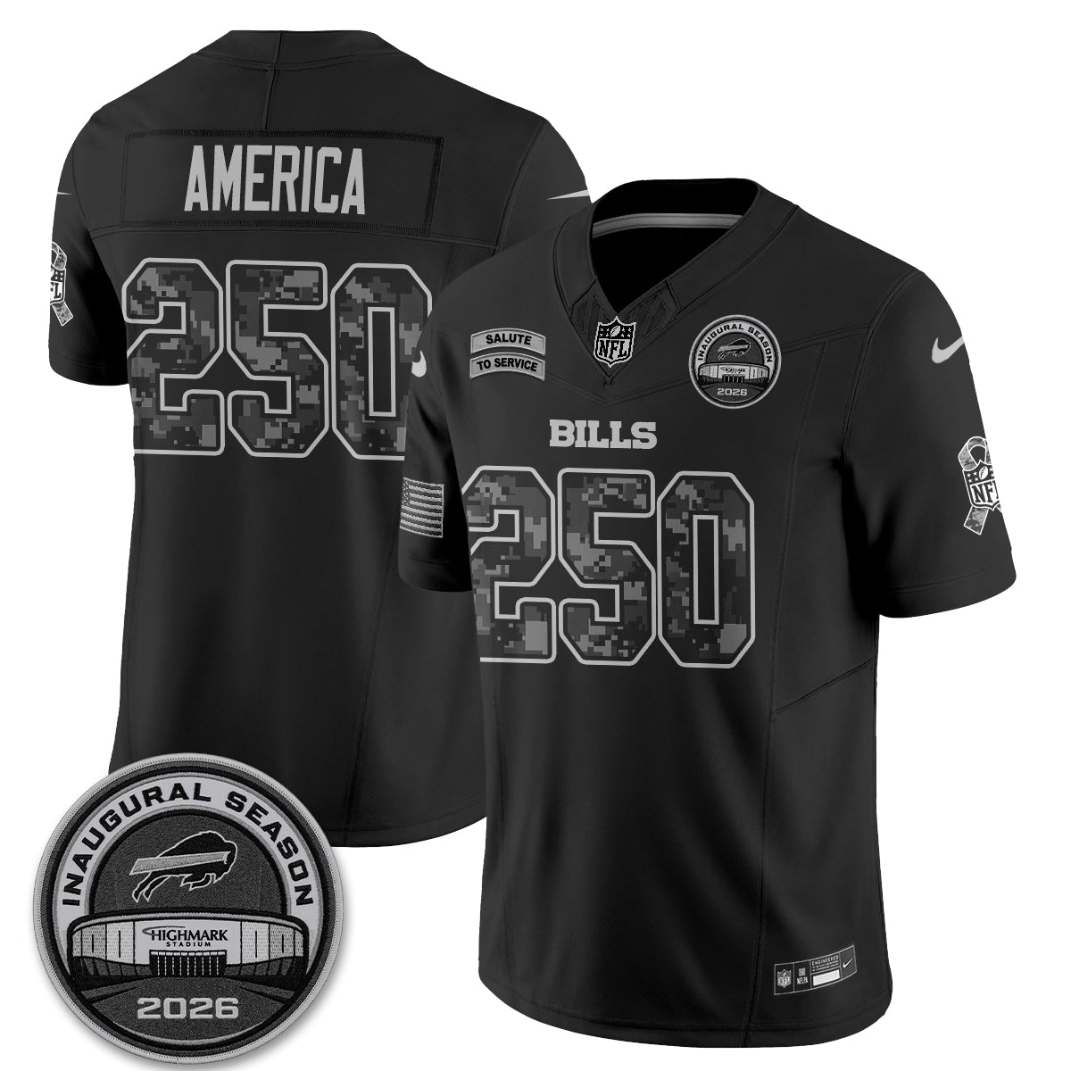 Buffalo Bills 2026 Salute to Service Edition Vapor Jersey V2- Stitched