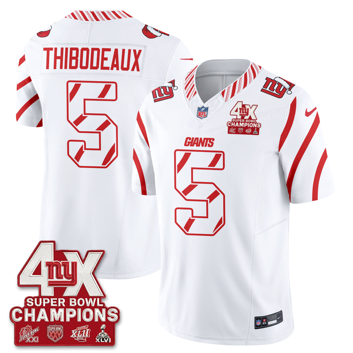 New York Giants  Xmas Edition Vapor Jersey - Stitched
