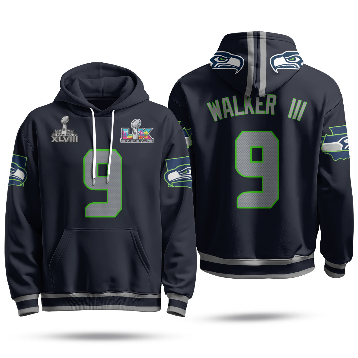 SEA S.Bowl Champs Fleece Hoodie - Printed
