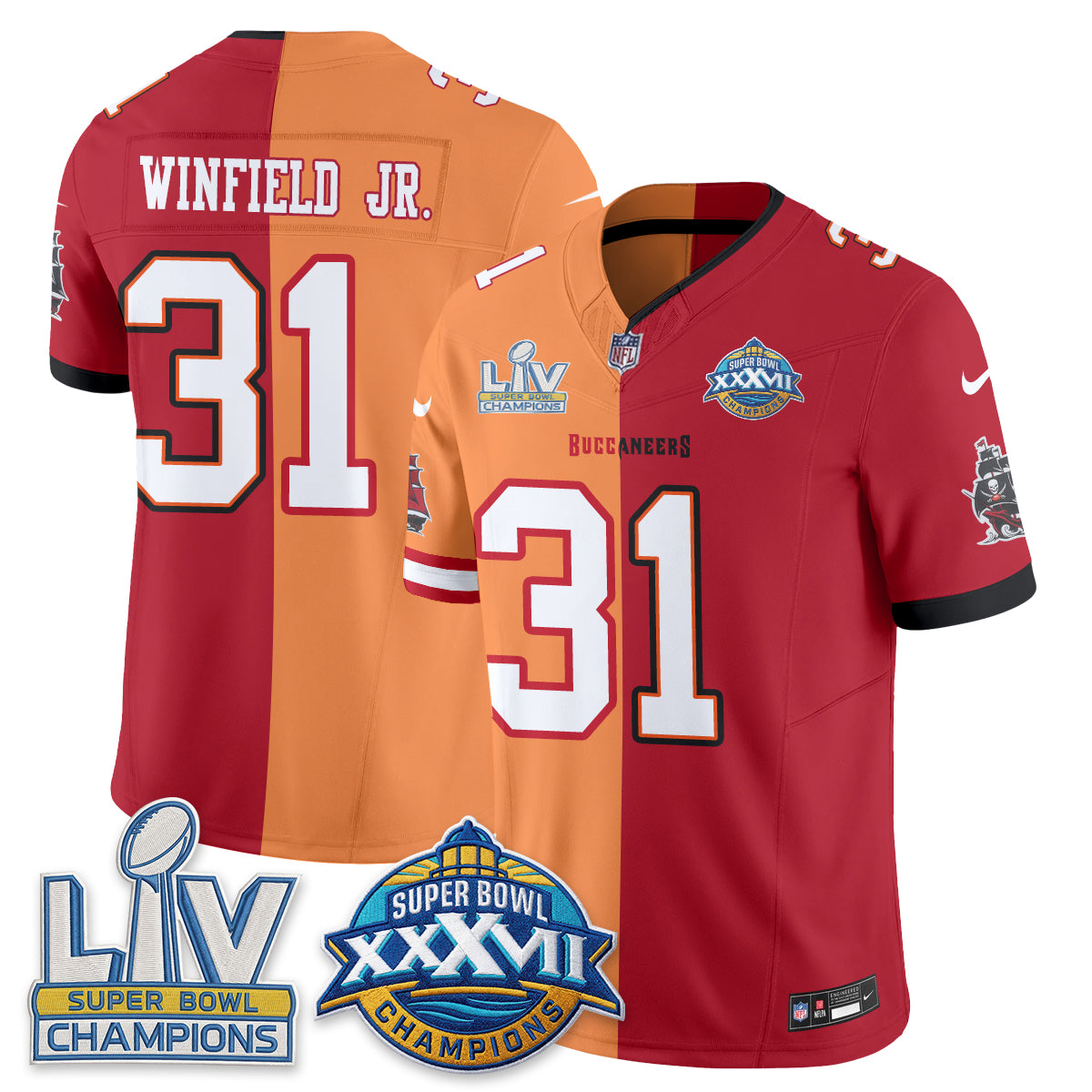 Tampa Bay Buccaneers S.Bowl Split Edition Vapor Jersey - Stitched