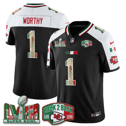 Kansas City Chiefs Mexico Edition Vapor Jersey - Stitched