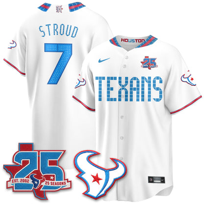 Houston Texans 2026 Rivalries Baseball Vapor Jersey - Stitched
