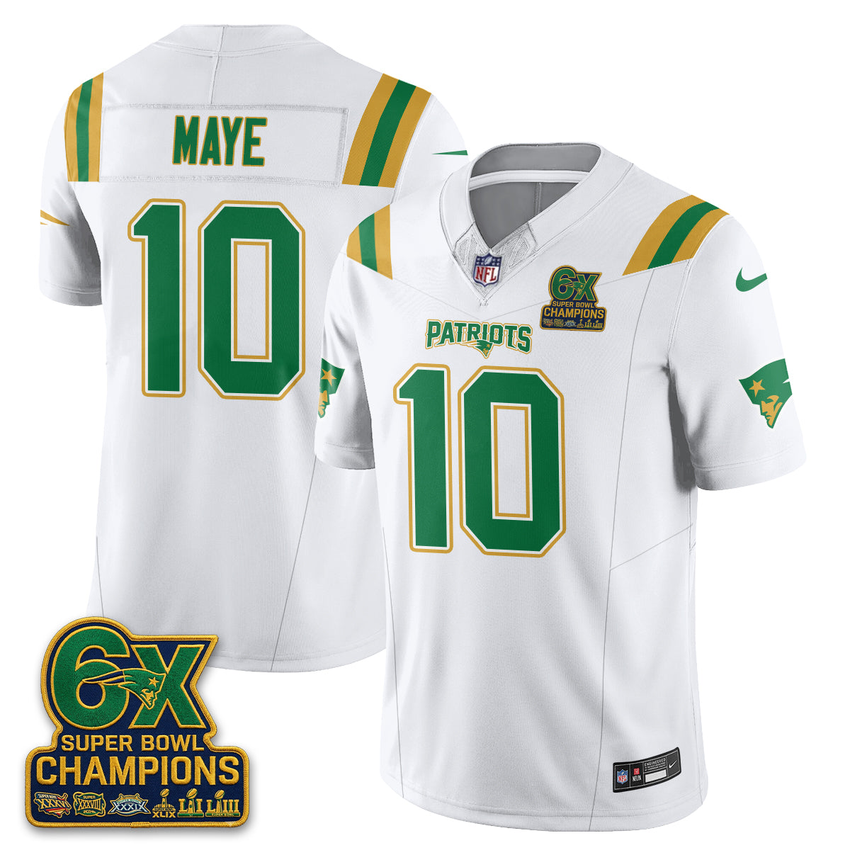 New England Patriots Irish Edition Vapor Jersey - Stitched