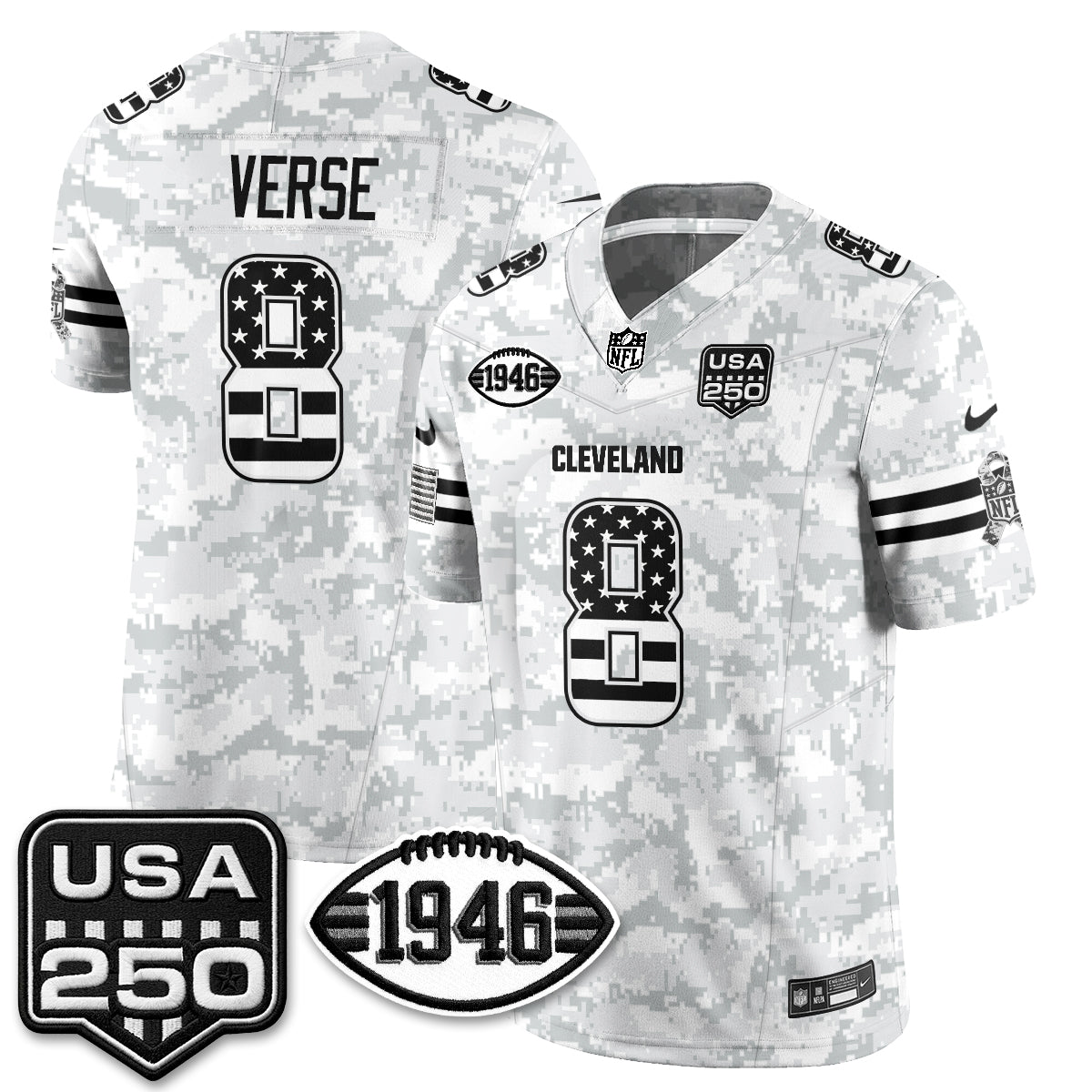 Cleveland Browns 2026 Salute to Service Vapor Jersey - Stitched