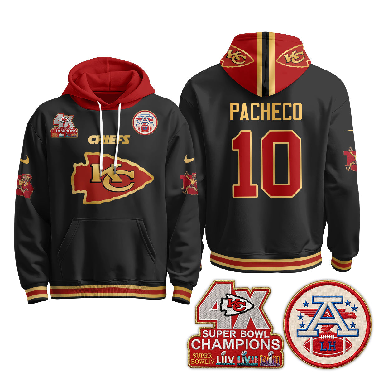 KC 4X Champs Gold Edition Fleece Hoodie - Printed