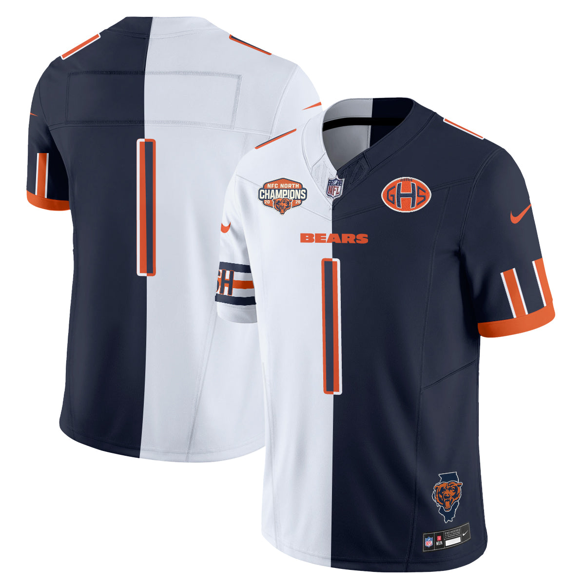 Chicago Bears 2026 Split Edition Vapor Jersey - Stitched