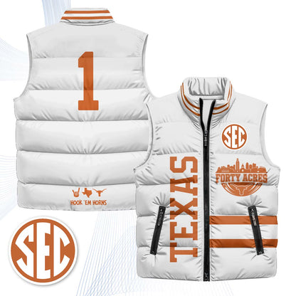 TEX "Forty Acres" Puffer Vest - Printed
