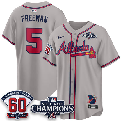 Atlanta Braves 2026 NL East Champs Vapor Jersey - Stitched