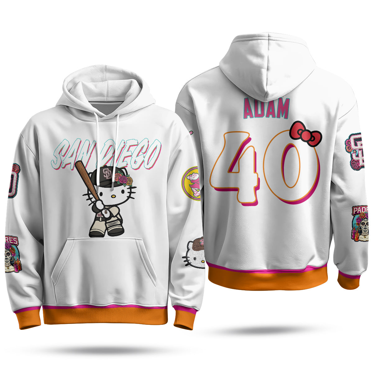 San Diego Padres x Meow KT Hoodie - Stitched