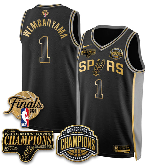 SAS 2026 NBA Western Conference Champions Vapor Jersey - Stitched N5
