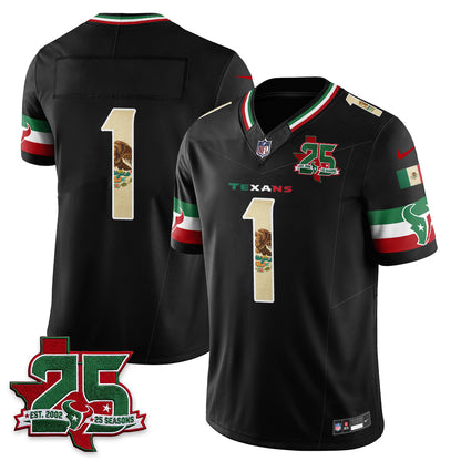 Houston Texans 25 Seasons Mexico Style Vapor Jersey - Stitched