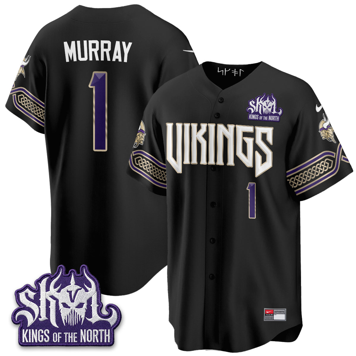 Minnesota Vikings 2026 Rivalries Edition Baseball Vapor Jersey - Stitched