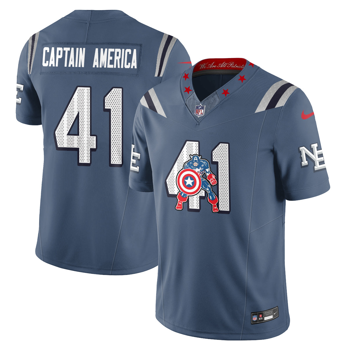 New England Patriots x Vibranium Shield Edition Vapor Jersey - Stitched