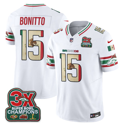 Denver Broncos Mexico Edition Vapor Jersey - Stitched