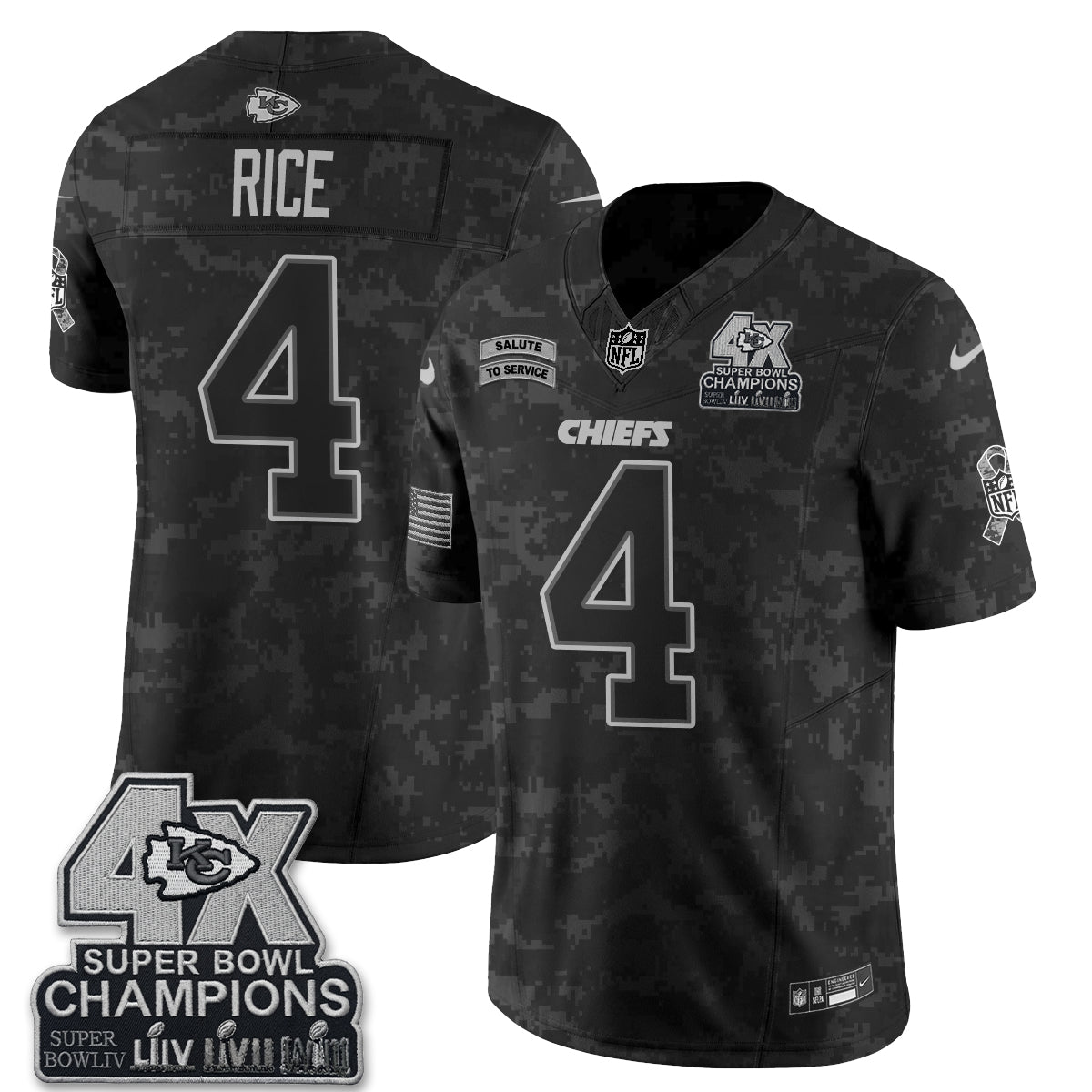KC 2026 Salute to Service Vapor Jersey V2- Stitched