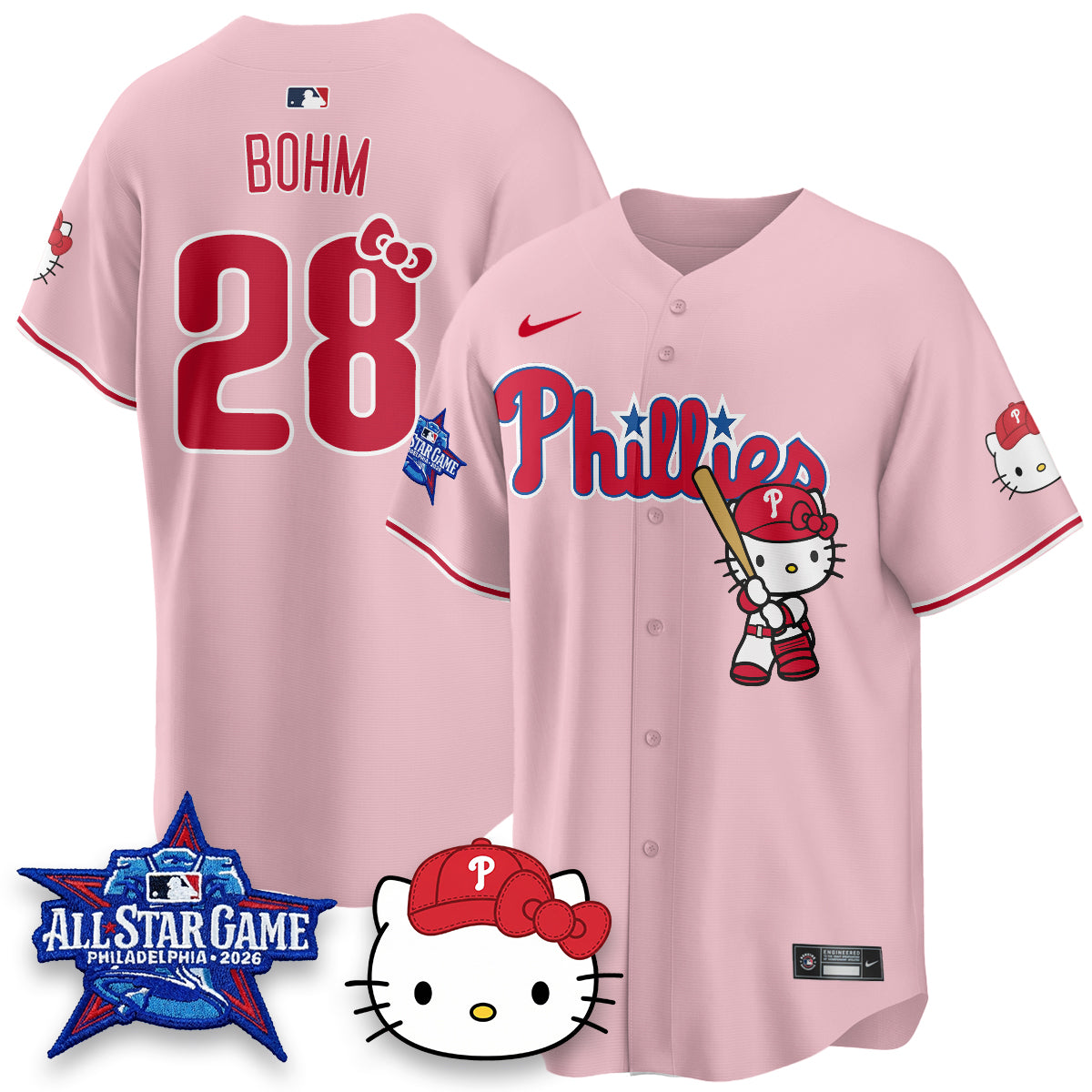 Philadelphia Phillies x Meow Kitty Vapor Limited Jersey V2- Stitched
