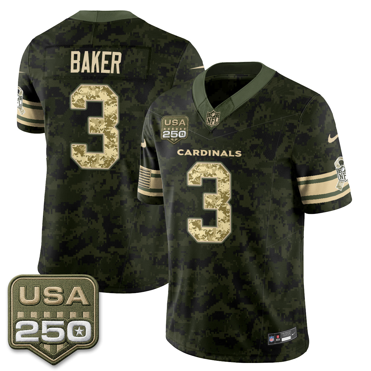 Arizona Cardinals 2026 Salute to Service Vapor Jersey - Stitched