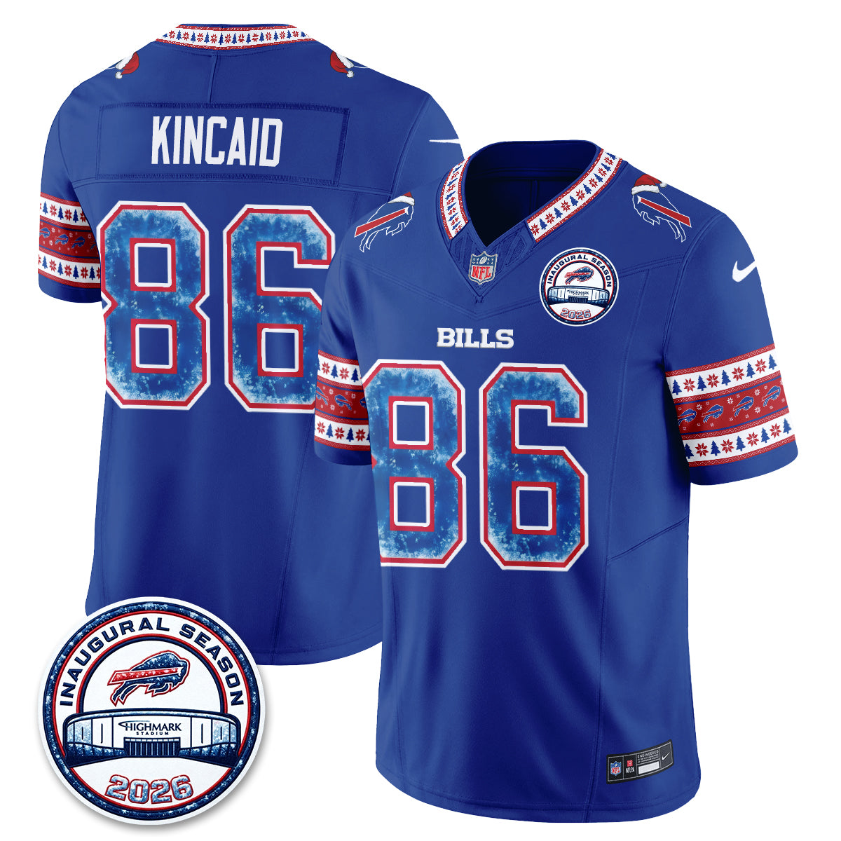 Buffalo Bills Xmas Edition Vapor Jersey - Stitched