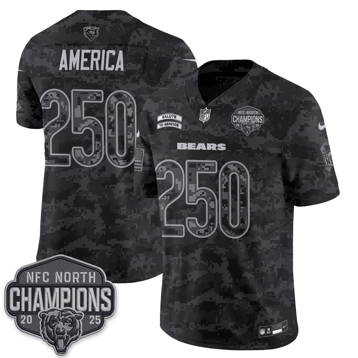 Chicago Bears 2026 Salute to Service V2 Vapor Jersey - Stitched