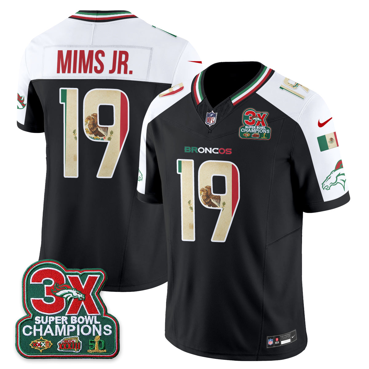 Denver Broncos Mexico Edition Vapor Jersey - Stitched