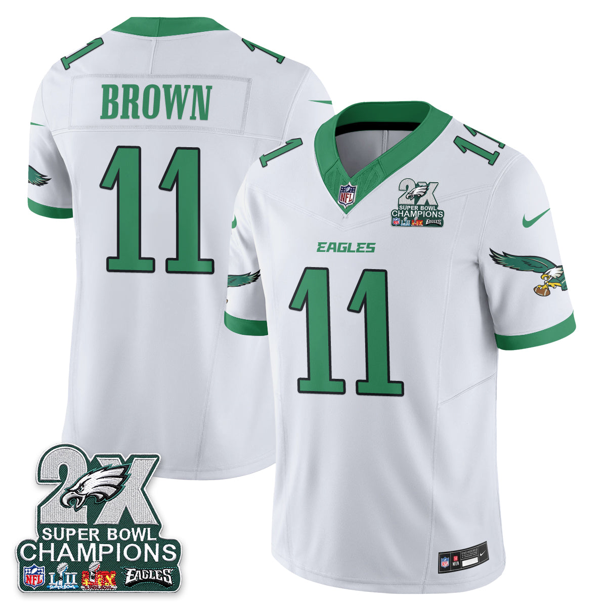 Philadelphia Eagles Fan Gear Vapor Jersey V3- Stitched