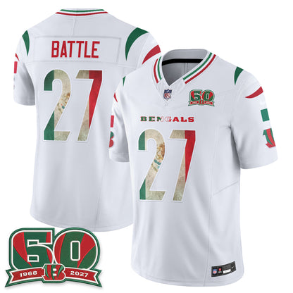 Cincinnati Bengals Mexico Edition Vapor Jersey - Stitched