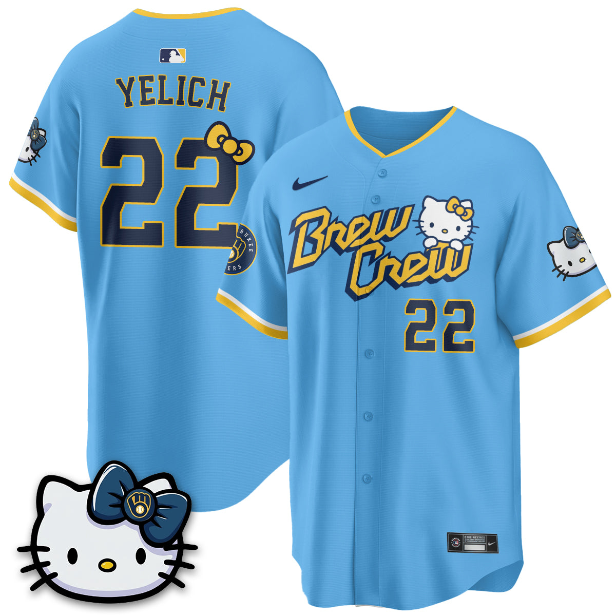 Milwaukee Brewers x Meow KT Vapor Jersey - Stitched N1