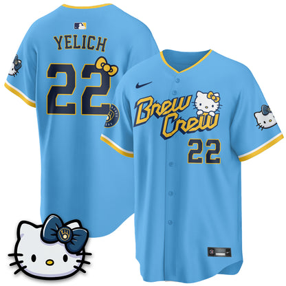 Milwaukee Brewers x Meow KT Vapor Jersey - Stitched N1