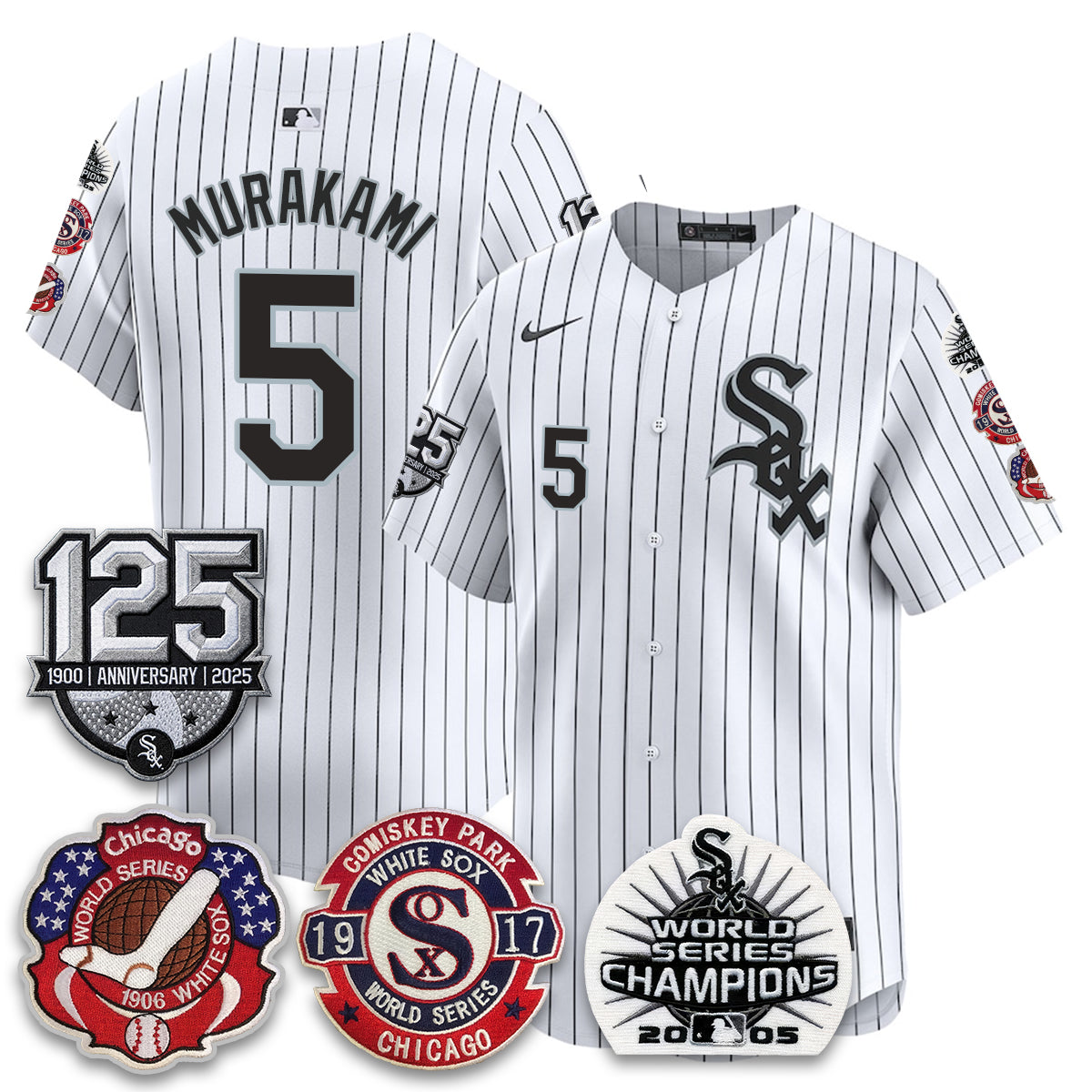CWS 125th Anniversary - W.S Champions Edition Vapor Jersey - Stitched