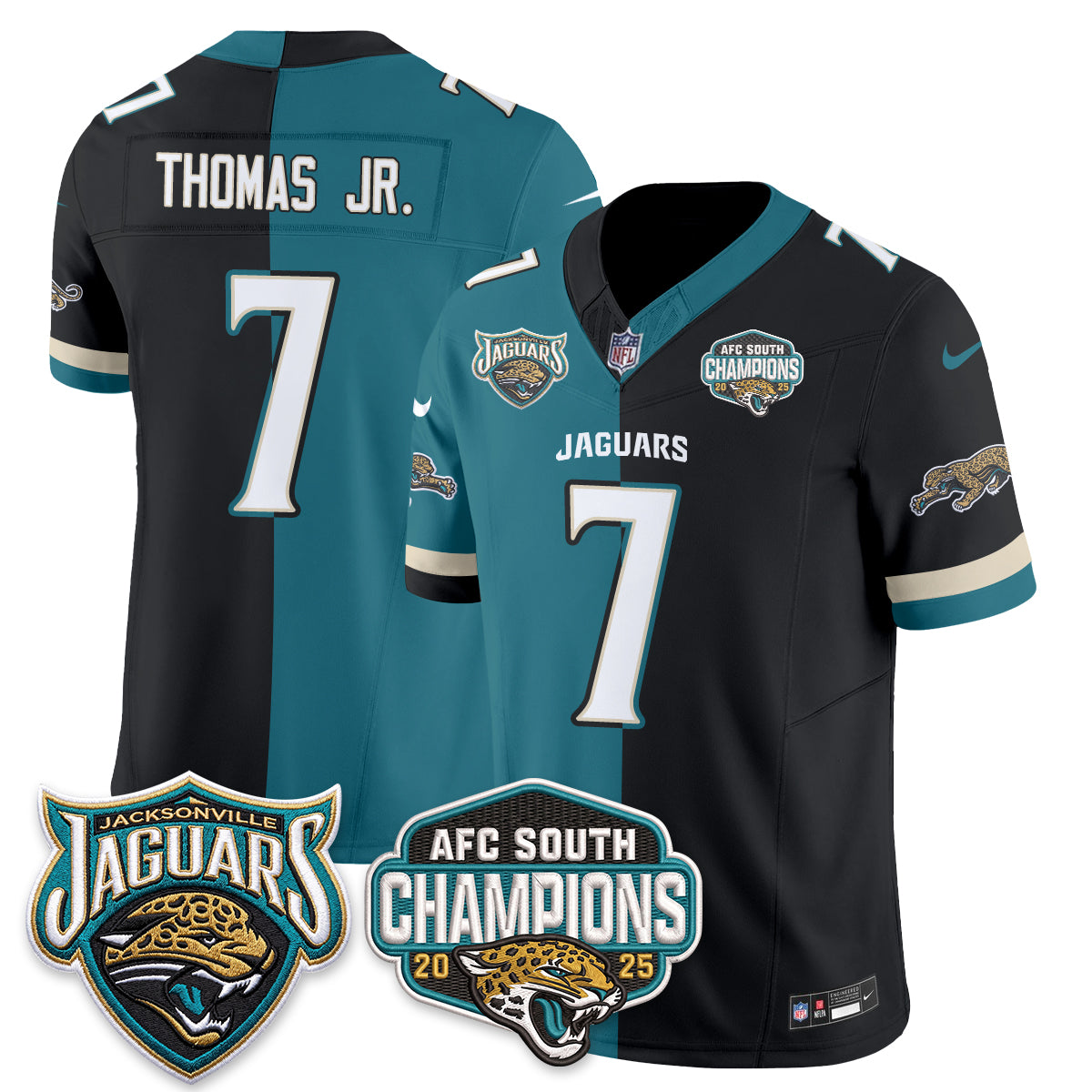 Jacksonville Jaguars Split Edition Vapor Jersey - Stitched