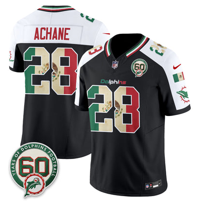 Miami Dolphins Mexico Edition Vapor Jersey - Stitched