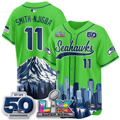 Seattle Seahawks City Edition Vapor Baseball Jersey - Stitch