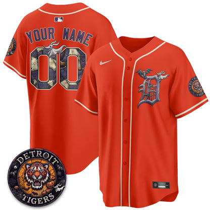 Detroit Tigers Nightmare Edition Vapor Limited Custom Jersey - Stitched