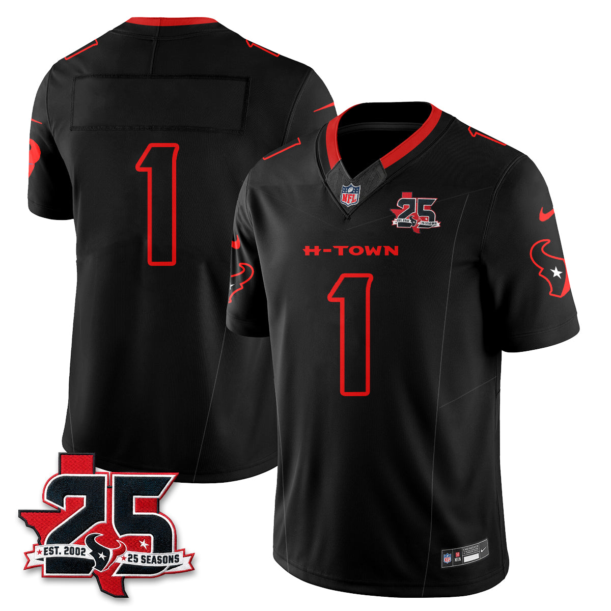Houston Texans Fan Gear Edition Vapor Jersey (2) - Stitched