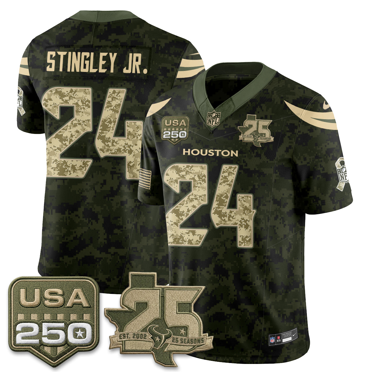 HOU 2026 Salute to Service Edition Vapor Jersey - Stitched
