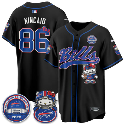 Buffalo Bills x Meow  Vapor Baseball Jersey - Stitched