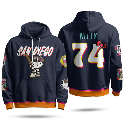 San Diego Padres x Meow KT Hoodie - Stitched