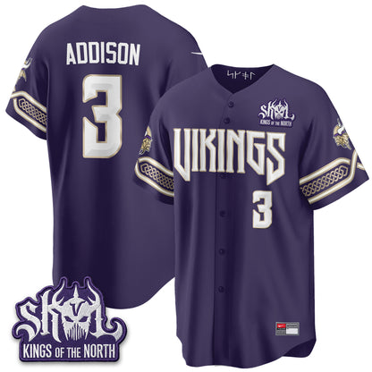 Minnesota Vikings 2026 Rivalries Edition Baseball Vapor Jersey - Stitched