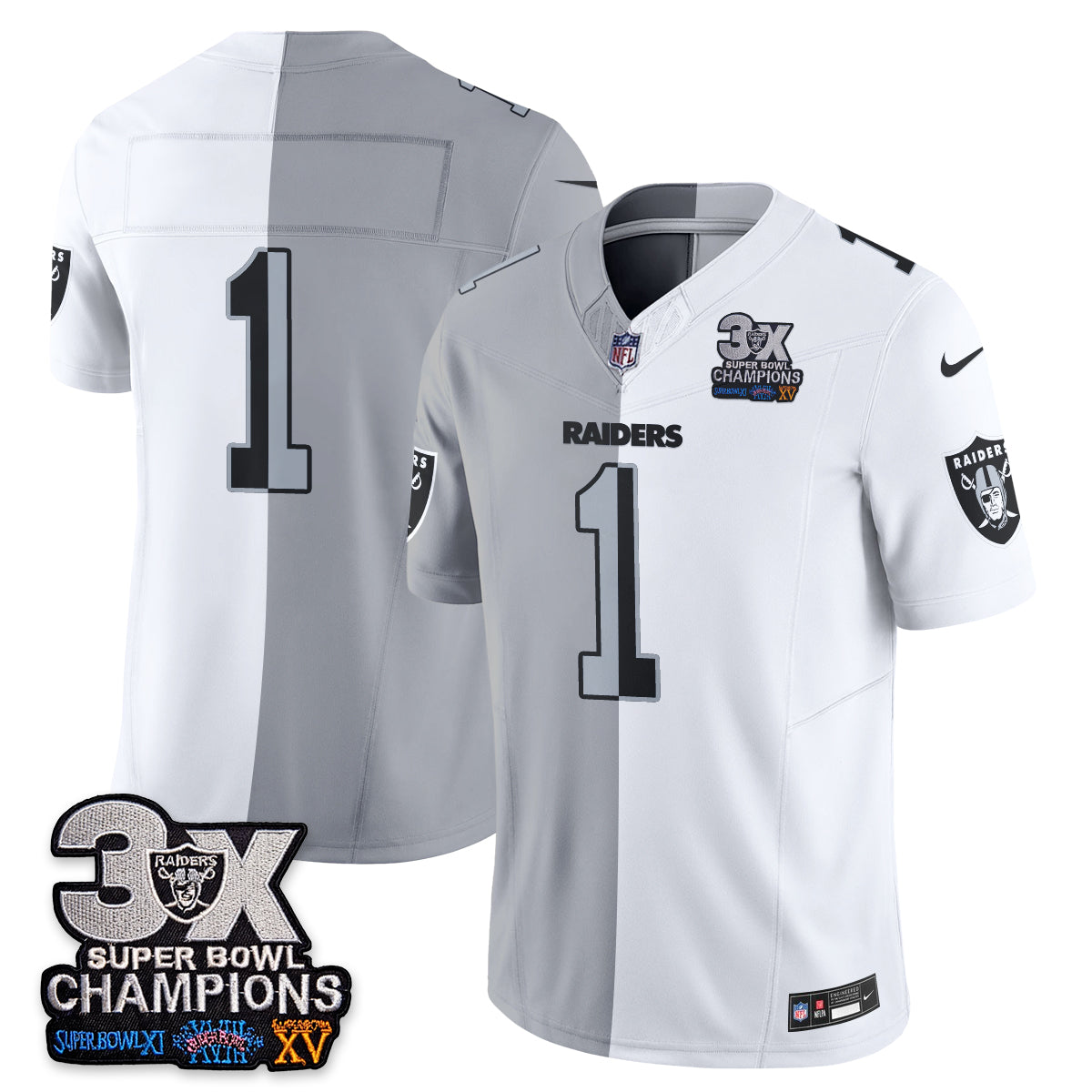 Las Vegas Raiders Split Edition Vapor Jersey - Stitched