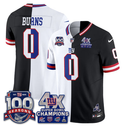 NYG 4X SBowl Split Edition Vapor Jersey - Stitched