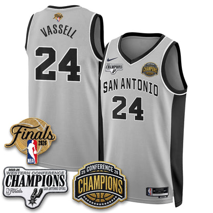 SAS 2026 NBA Western Conference Champions Vapor Jersey - Stitched