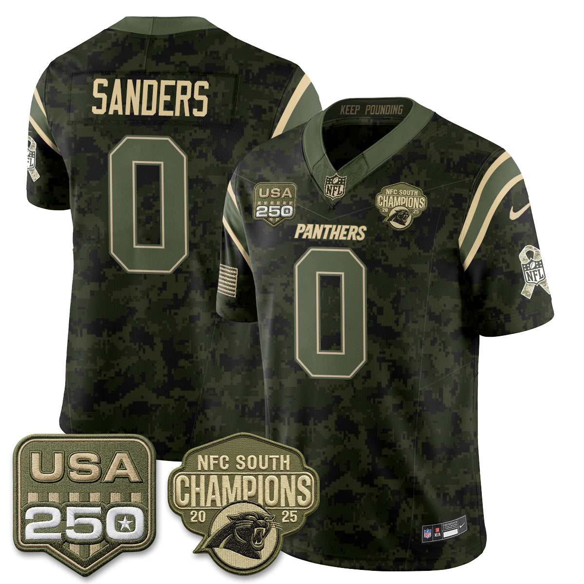 Carolina Panthers 2026 Salute To Service Edition Vapor Jersey - Stitched